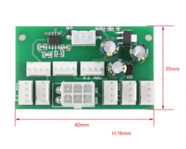 PC Fan Speed Controller PWM Governor 4Pin Fan DC 12V 0-100% Adjustable for 8pcs Fan